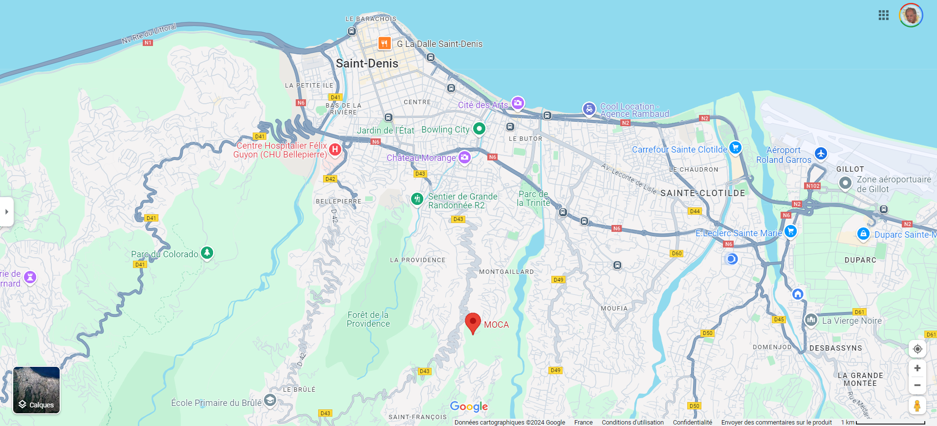 MOCA_Map Plan de Saint-Denis avec indication du MOCA
