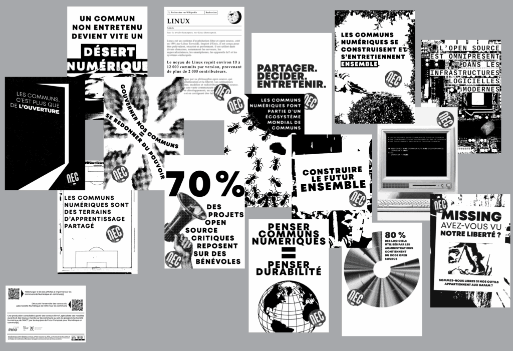Les affiches sur les communs de NEC25.